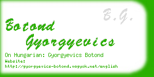 botond gyorgyevics business card